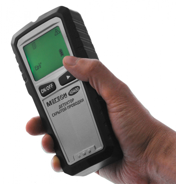 Детектор скрытой проводки МЕГЕОН 45400 купить по низкой цене | МАКСПРОФИТ