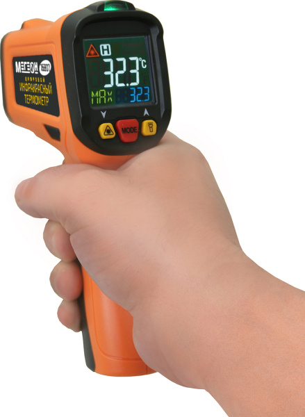 Пирометр ( инфракрасный термометр) МЕГЕОН 16801 купить по низкой цене | МАКСПРОФИТ Пирометр ( инфракрасный термометр) МЕГЕОН 16801 купить по низкой цене | МАКСПРОФИТ