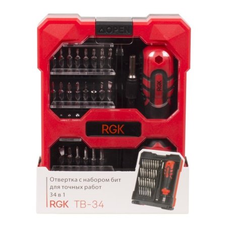 Отвертка RGK TB-34 (34 в 1) купить по низкой цене | МАКСПРОФИТ